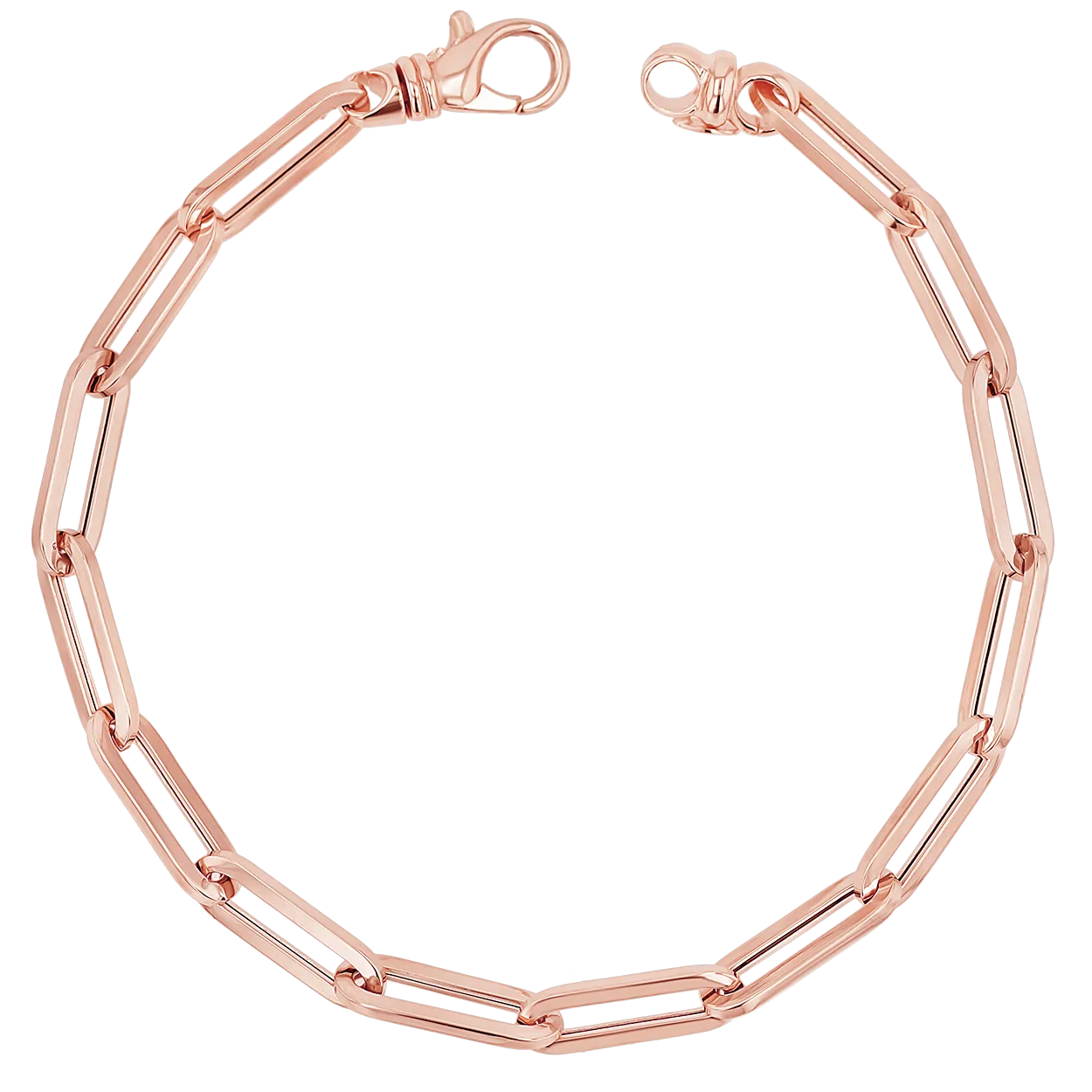 14K Grand Paper Clip Chain Bracelet