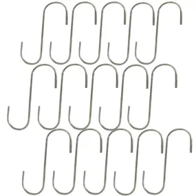 (15) 5 Steel S-Hooks For Various Household and Yard & Garden Applications