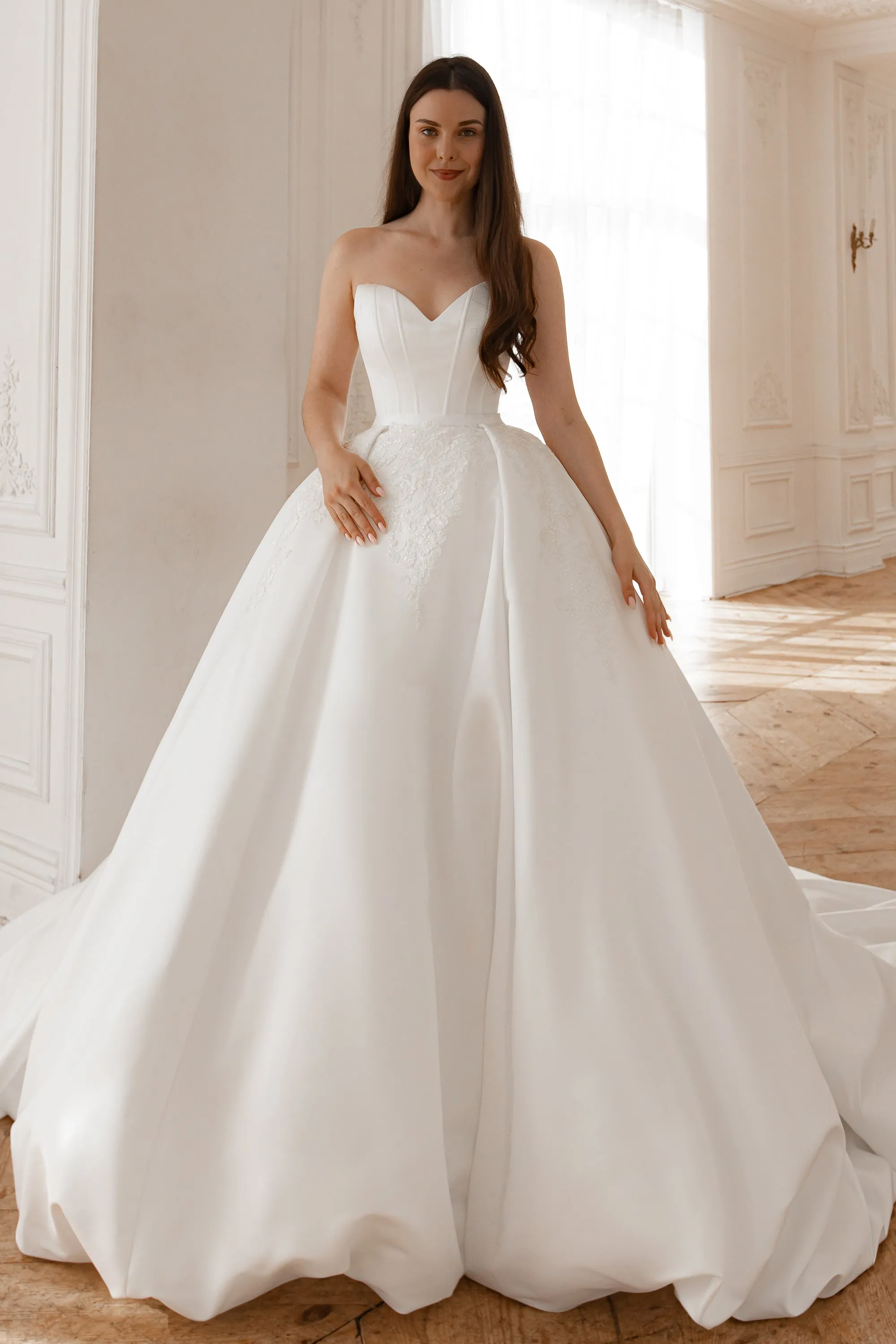 2 in 1  Wedding Dress Steltella with The Detachable Skirt