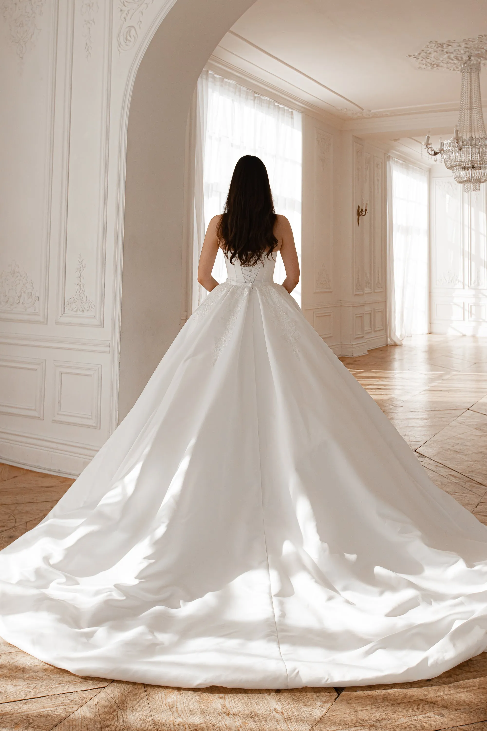 2 in 1  Wedding Dress Steltella with The Detachable Skirt