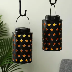 2 Pack Solar Lantern Lights Outdoor Solar Powered Table Lamp