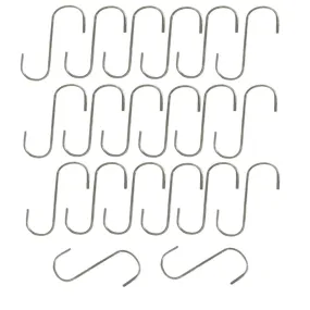 (20) 5 Steel S-Hooks For Various Household and Yard & Garden Applications