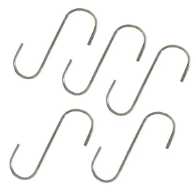 (5) 5 Steel S-Hooks For Various Household and Yard & Garden Applications