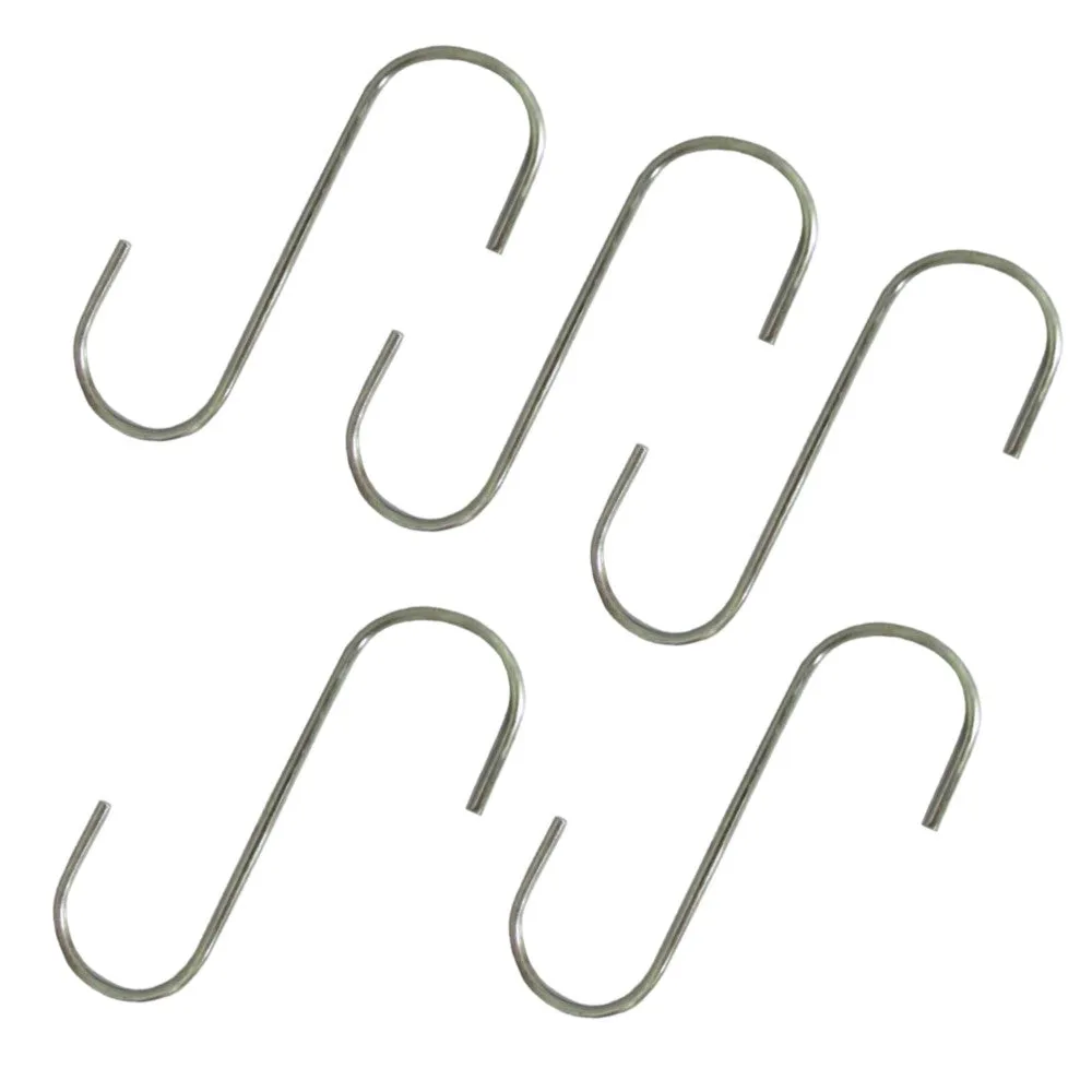 (5) 5 Steel S-Hooks For Various Household and Yard & Garden Applications