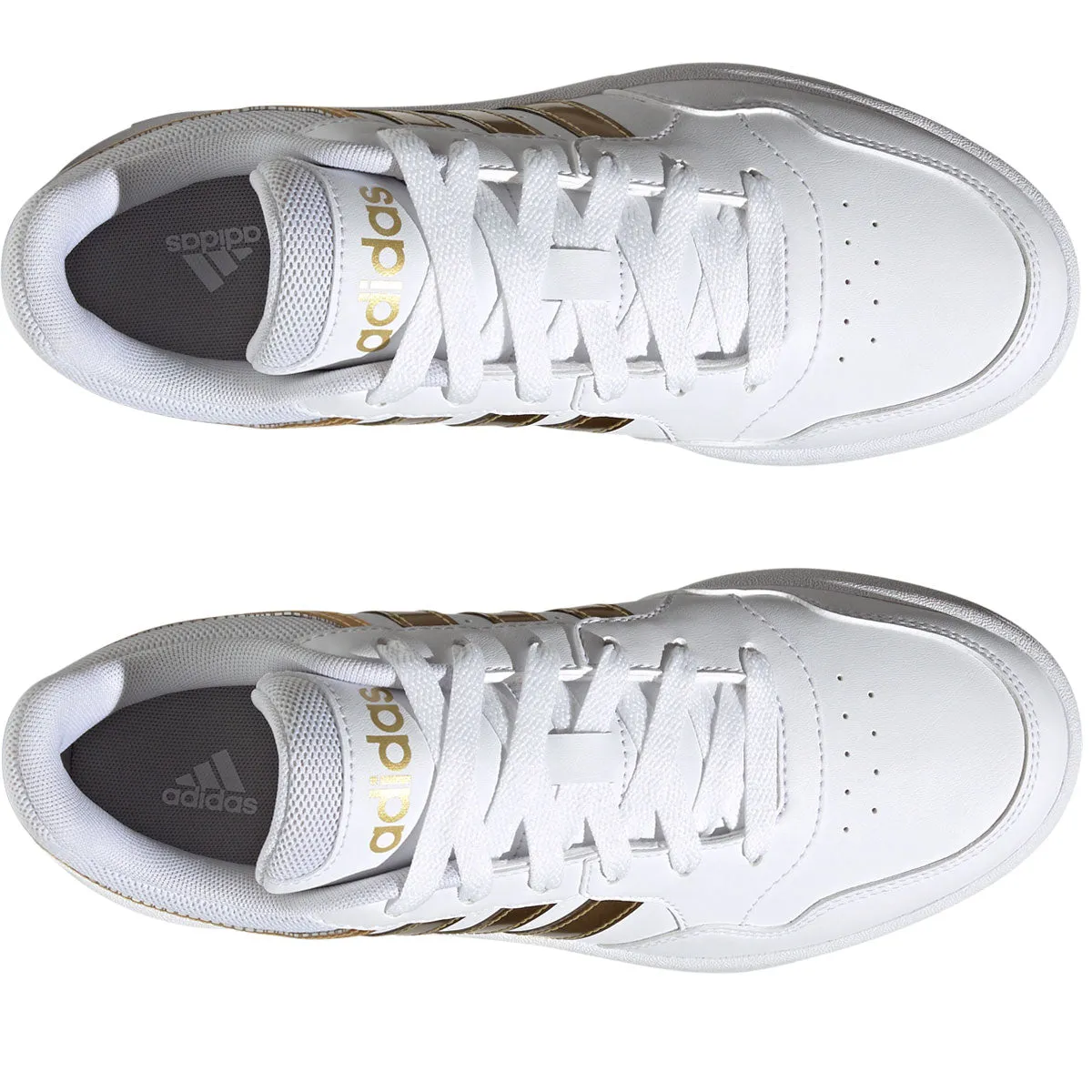 adidas Hoops 3.0 Trainers - Womens - White/Gold