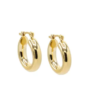 Adina's Chunky Hollow Hoop Earring Gold 25 MM | Gold