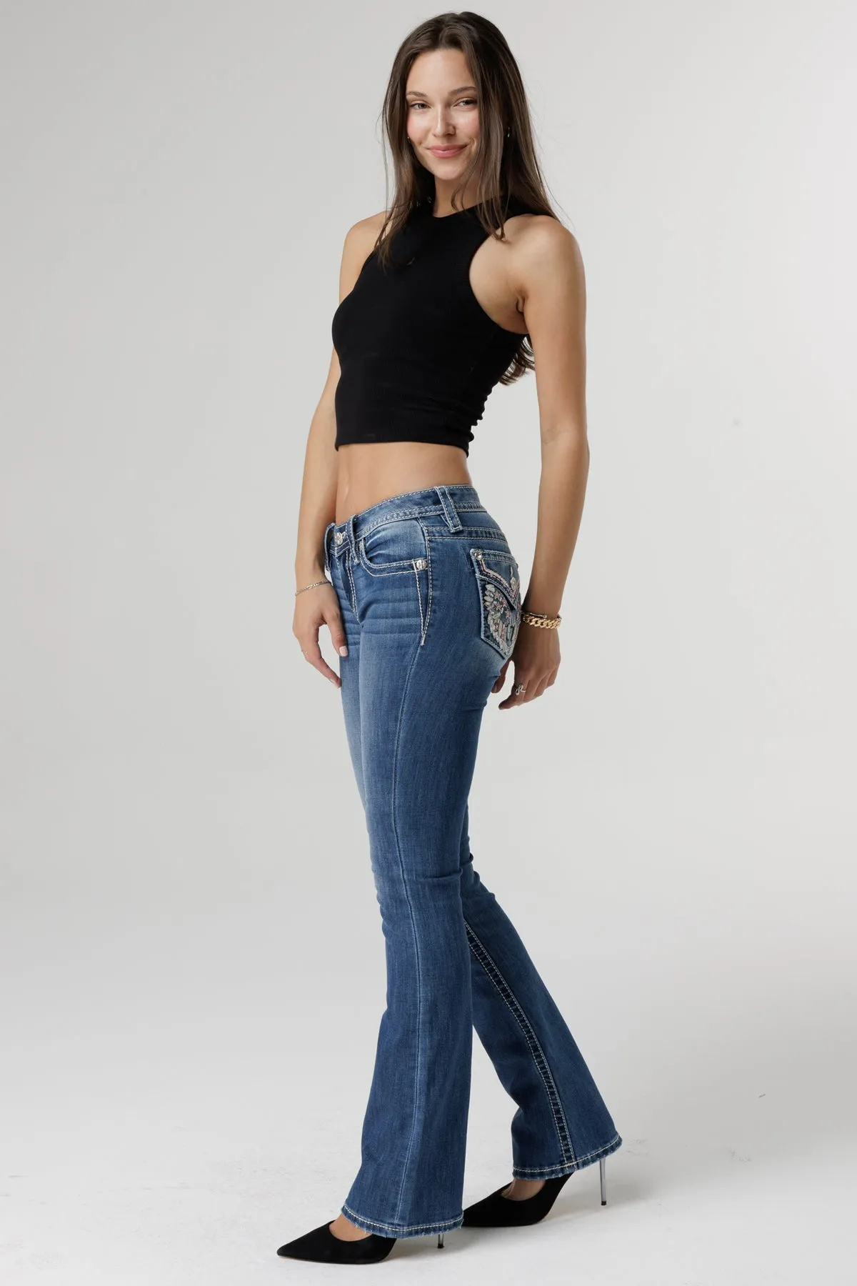 Americana Feathers Bootcut Jeans