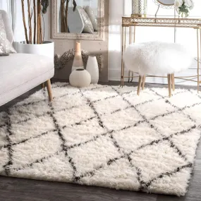 Black Diamond Living Room Rug with Non-Slip Backing