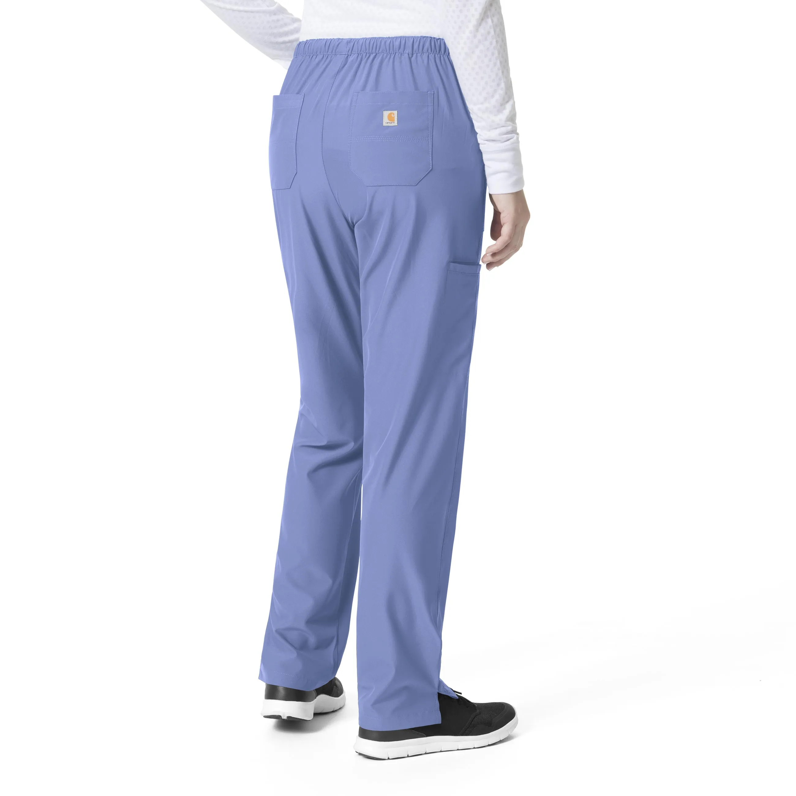 Carhartt Force Liberty Women's Flat Front Straight Leg Scrub Pant - Ceil Blue