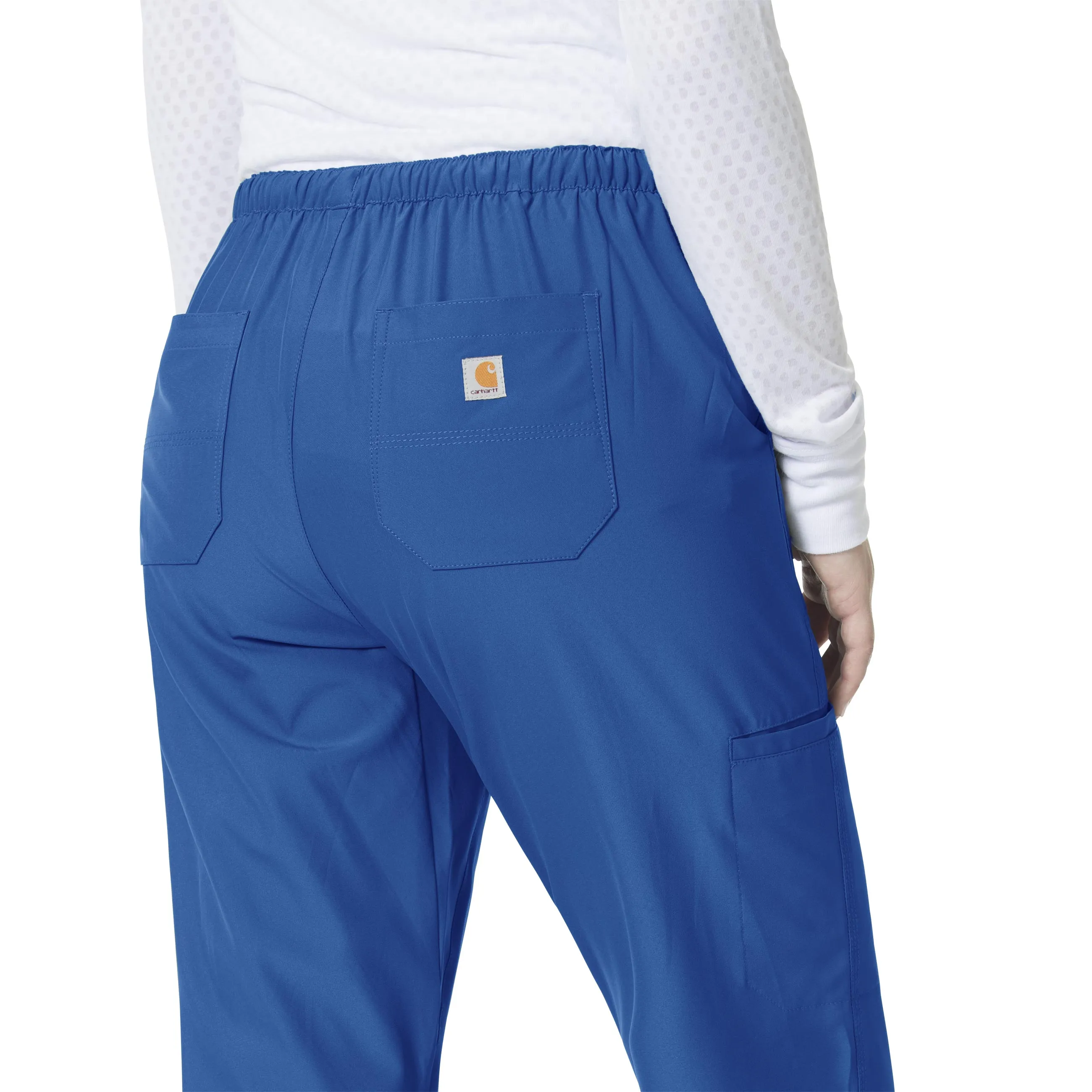 Carhartt Force Liberty Women's Flat Front Straight Leg Scrub Pant - Royal