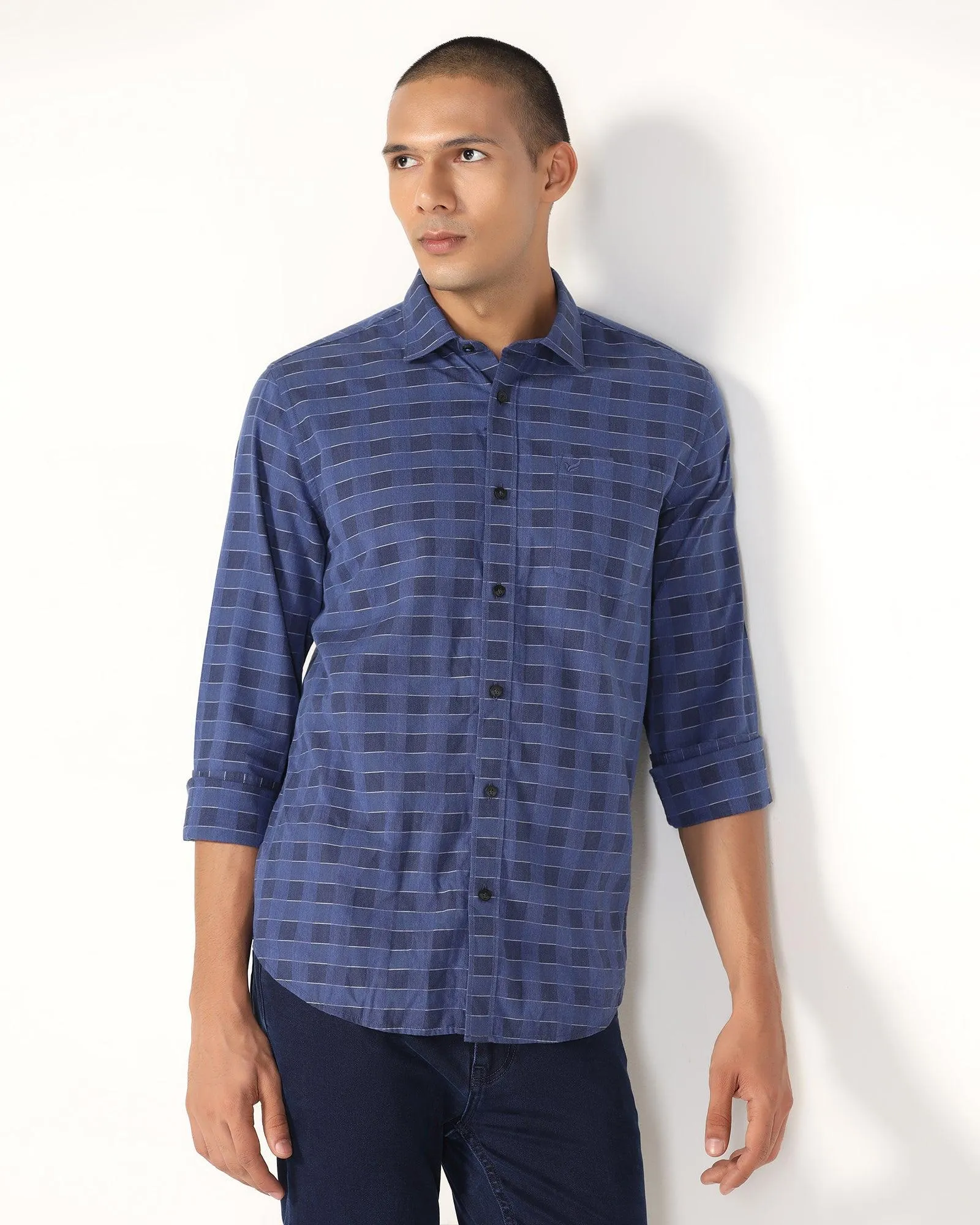 Casual Blue Check Shirt - Core