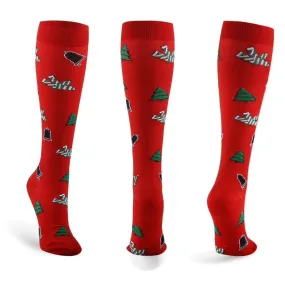 Christmas Pattern Knee High (Compression Socks)