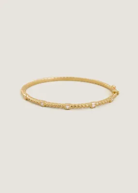 Claudine Twist Bangle Bracelet Diamond