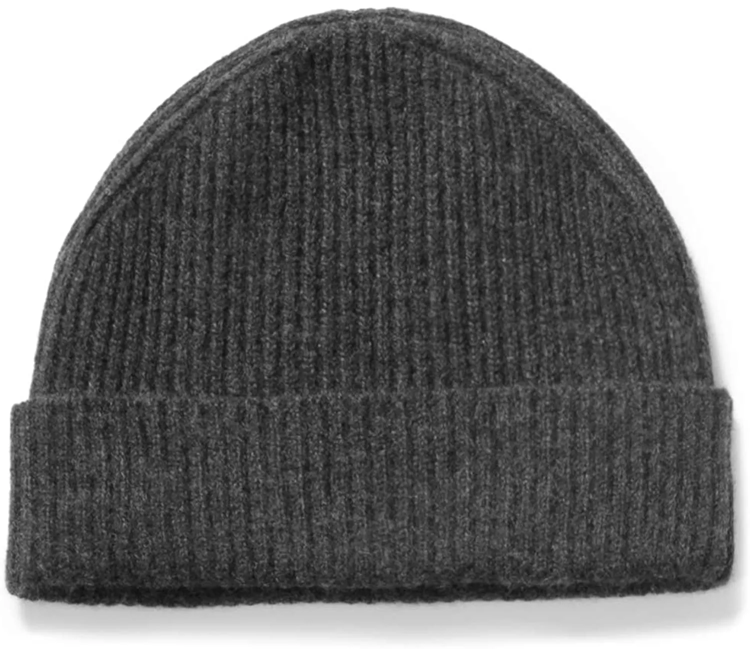 Fishers Finery Men'S 100% Pure Cashmere Ribbed Cuffed Hat; Ultra Plush