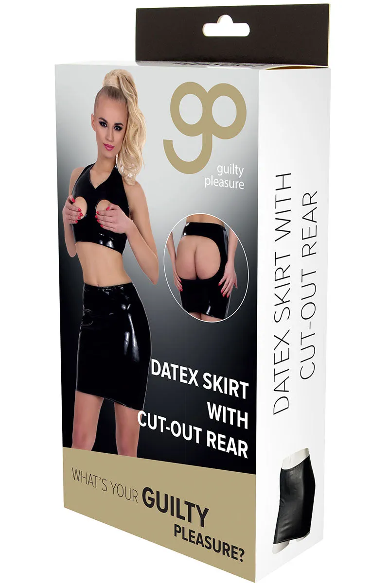 Guilty Pleasure Datex Skirt with Cut-Out Rear