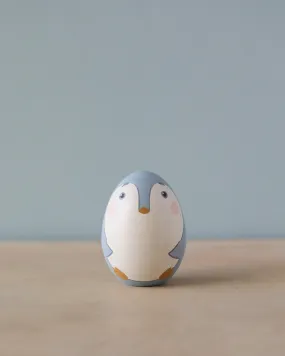 Hand Painted Hollow Wooden Easter Egg - Penguin