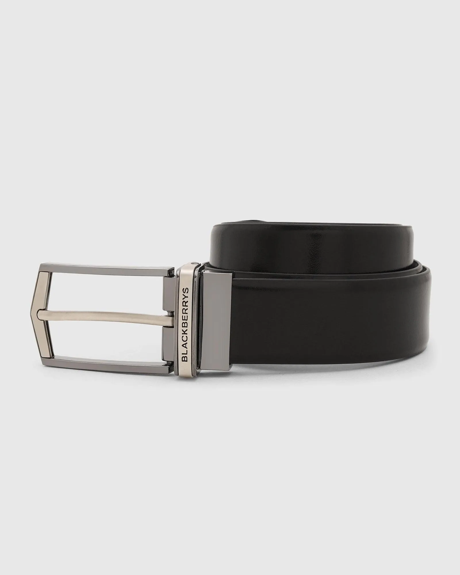 Leather Reversible Black Burgandy Solid Belt - Toribo