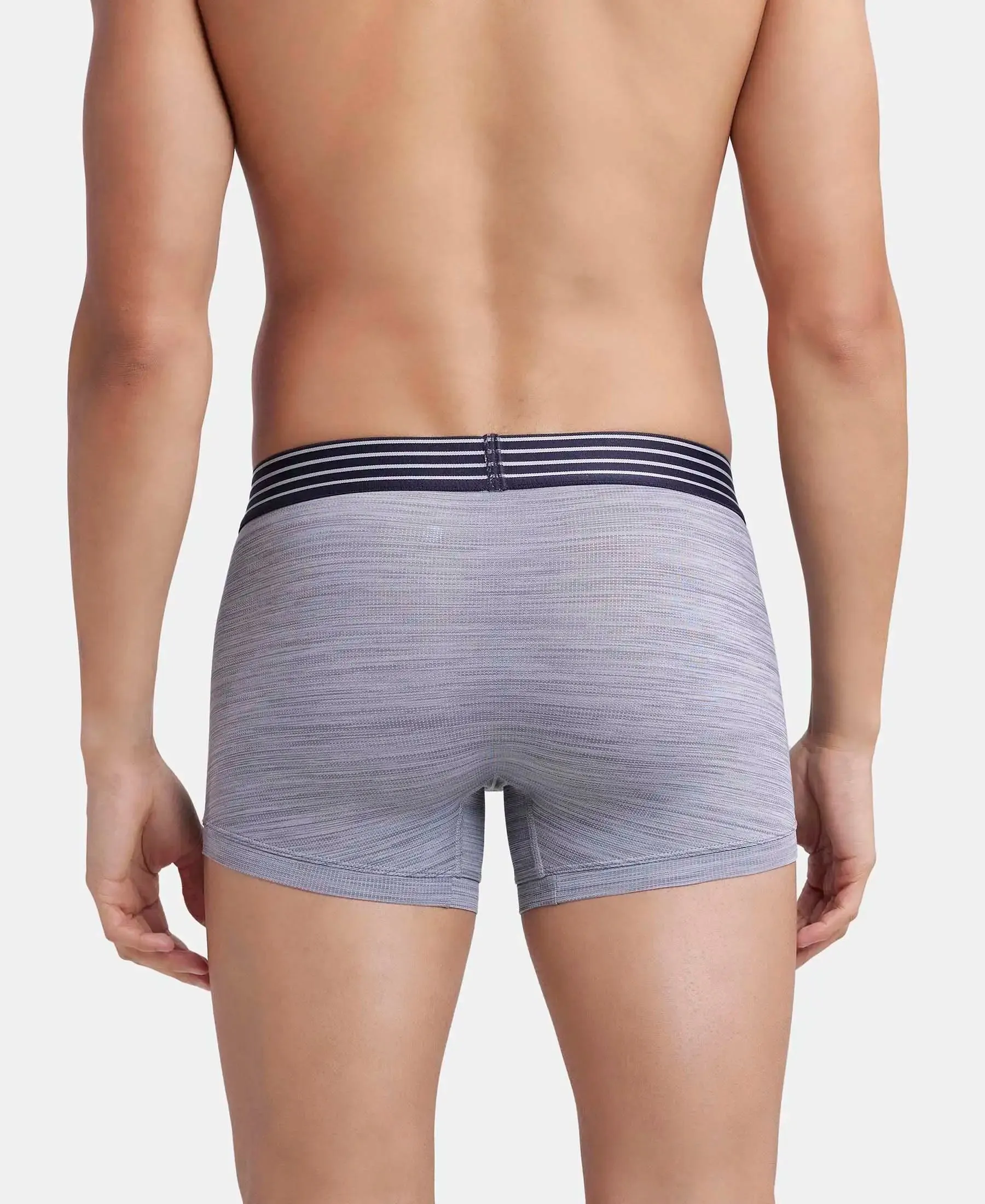 Microfiber Mesh Elastane Stretch Performance Trunk with StayDry Technology - Mid Grey