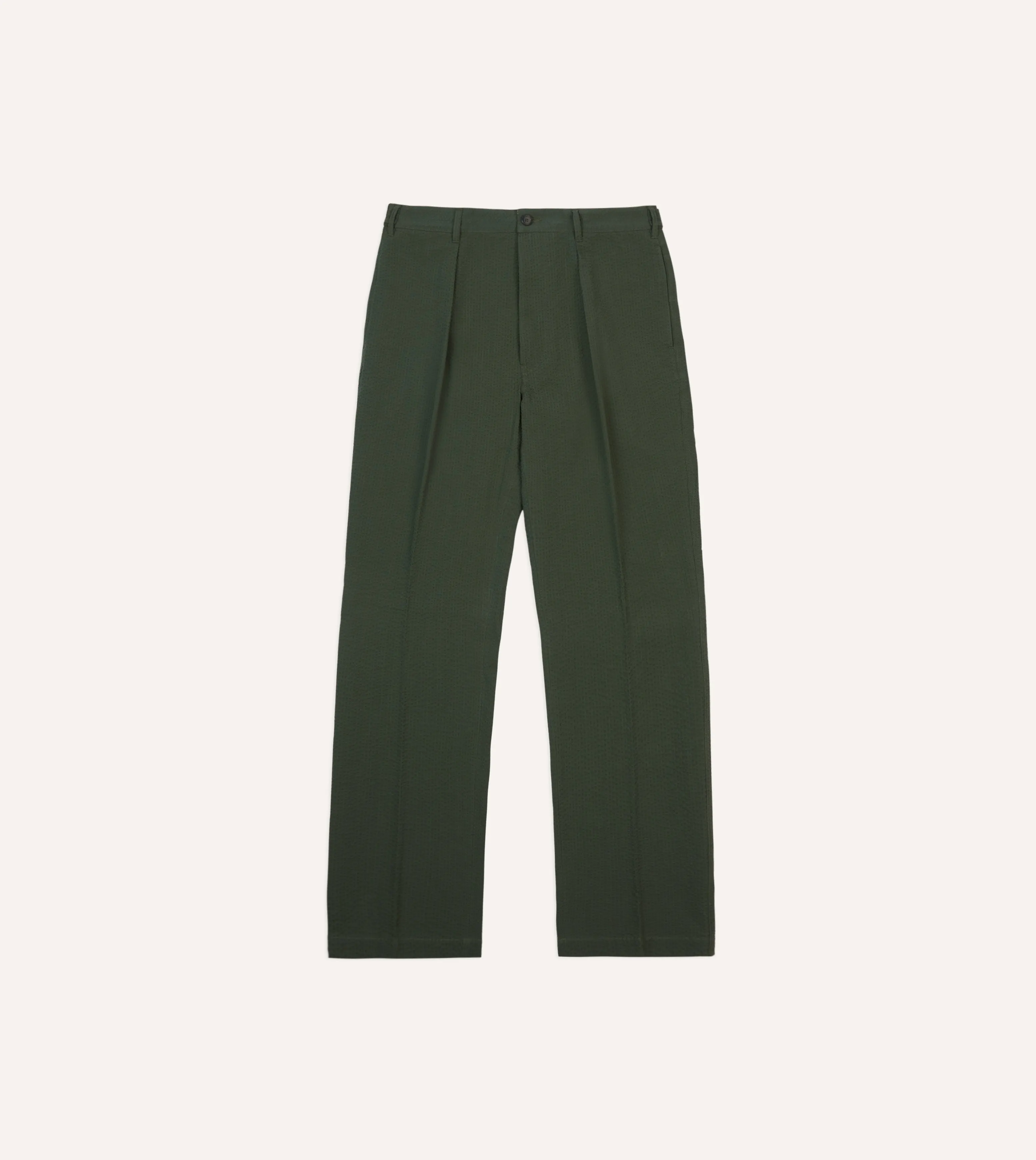 Olive Seersucker Games Trousers