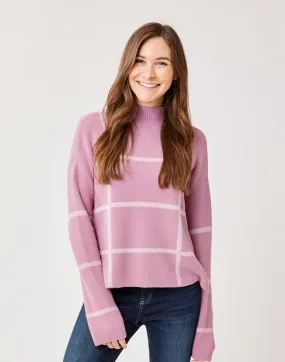 Olivia Plush Sweater: Orchid Birdseye