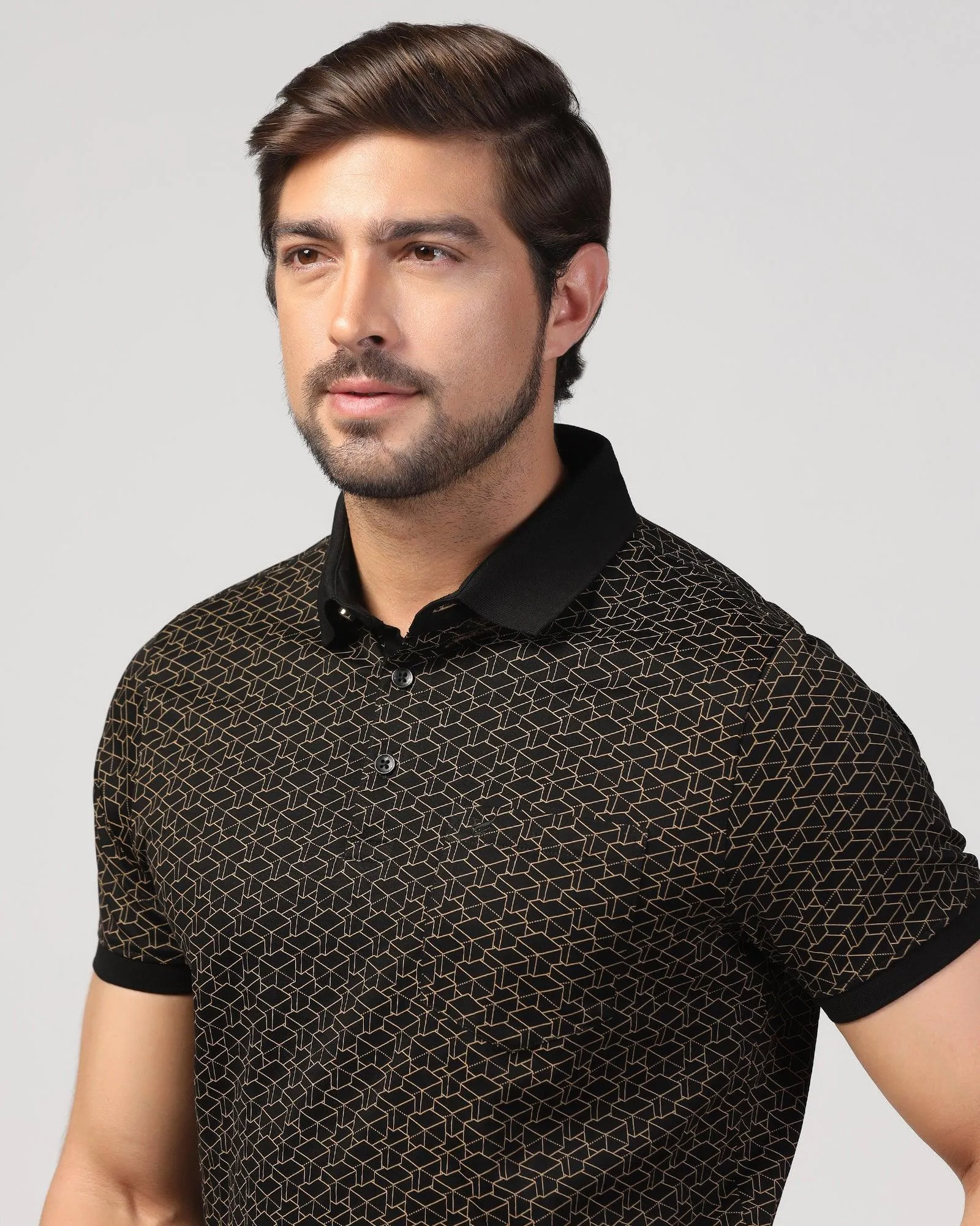 Polo Black Printed T-Shirt - Timmy