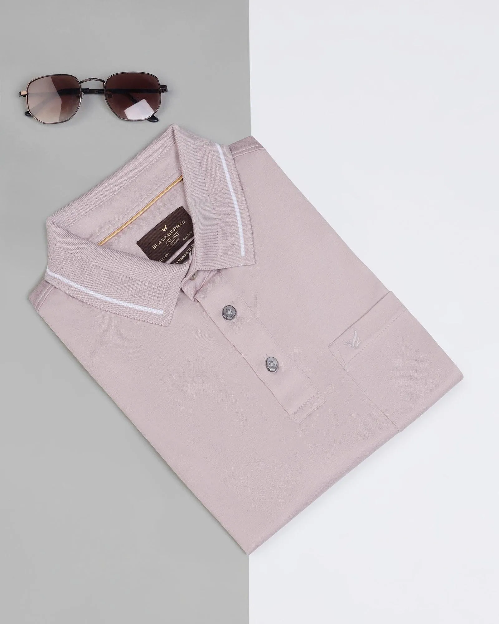 Polo Pink Solid T-Shirt - Peter