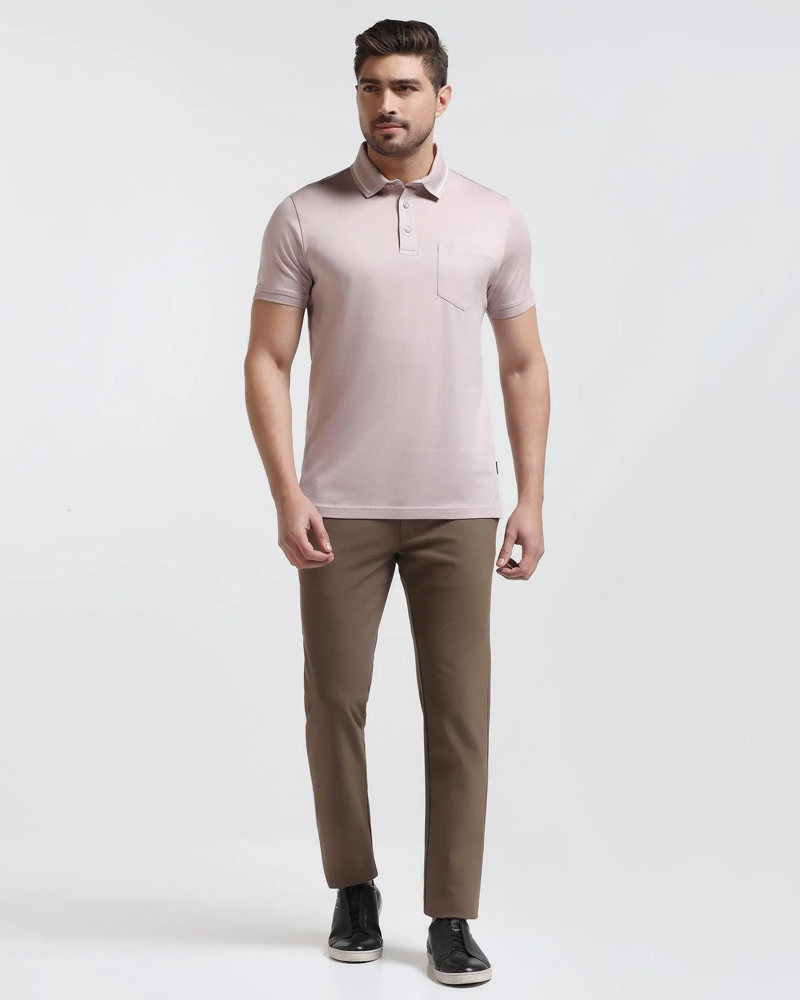 Polo Pink Solid T-Shirt - Peter