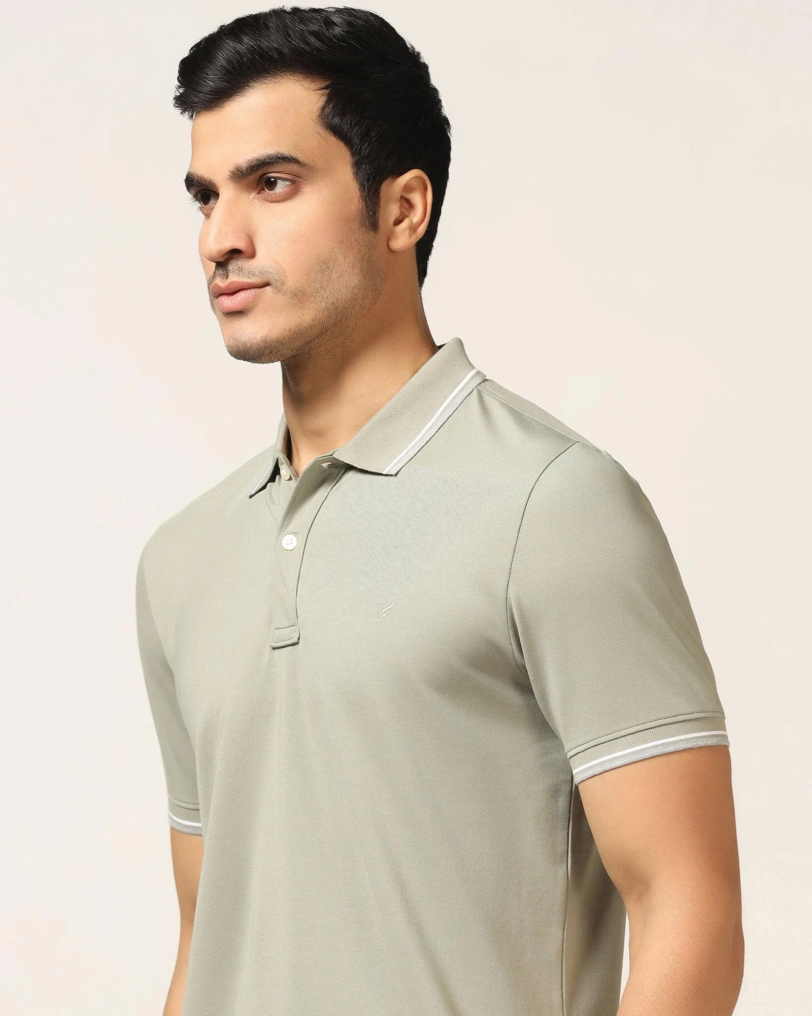 Polo Stone Green Solid T-Shirt - Walter