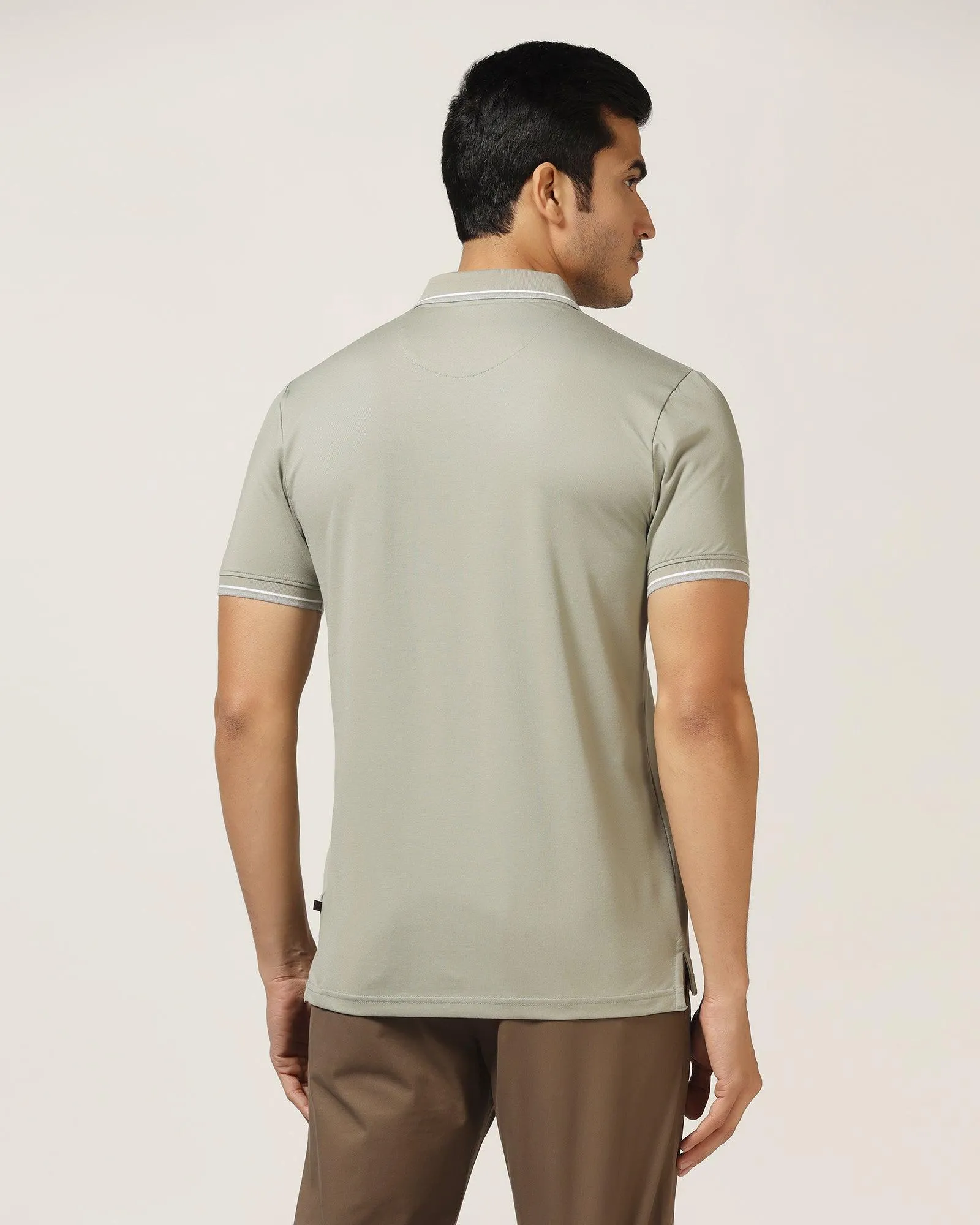 Polo Stone Green Solid T-Shirt - Walter