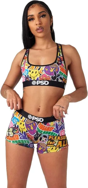 PSD Women's Peace Love Playboy Boy Shorts