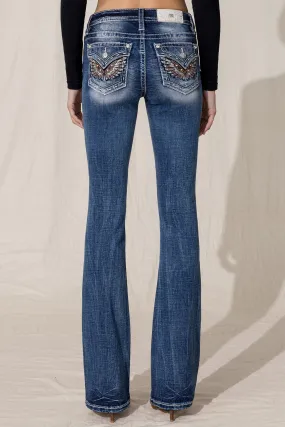 Tribal Wing Bootcut Jeans