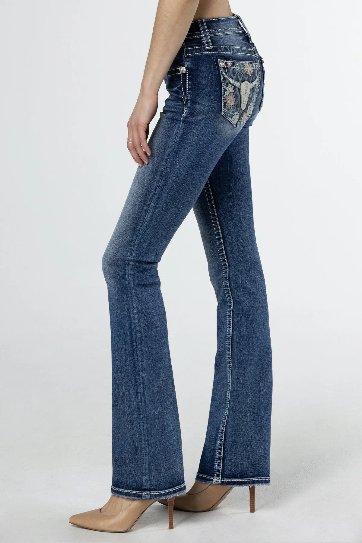 Western Bloom Bootcut Jeans