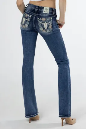 Western Bloom Bootcut Jeans