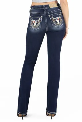 Western Longhorn Bootcut Jeans