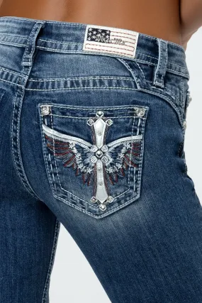 Winged Spirit Bootcut Jeans